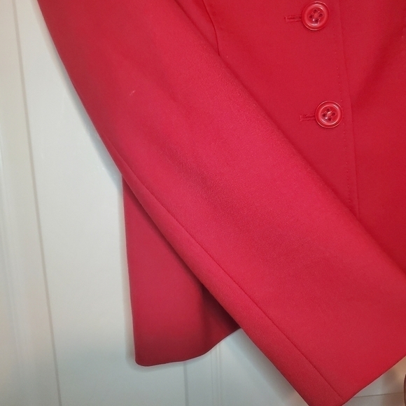 Anne Klein Red Blazer Jacket Sz 6 - Picture 3 of 9